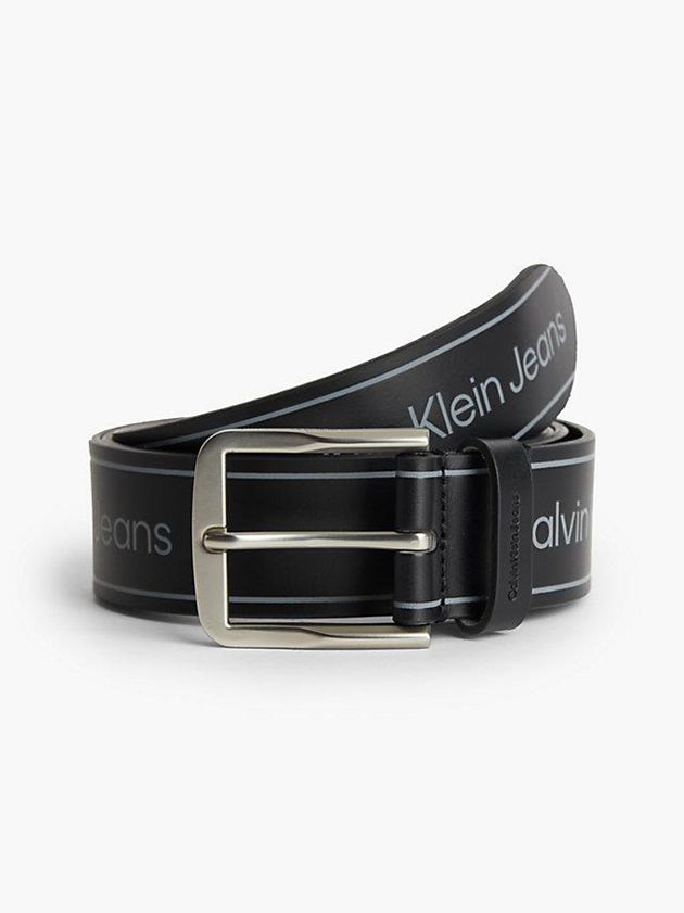 Calvin Klein USA Leather Logo Mens Belt Black 6024175-AY